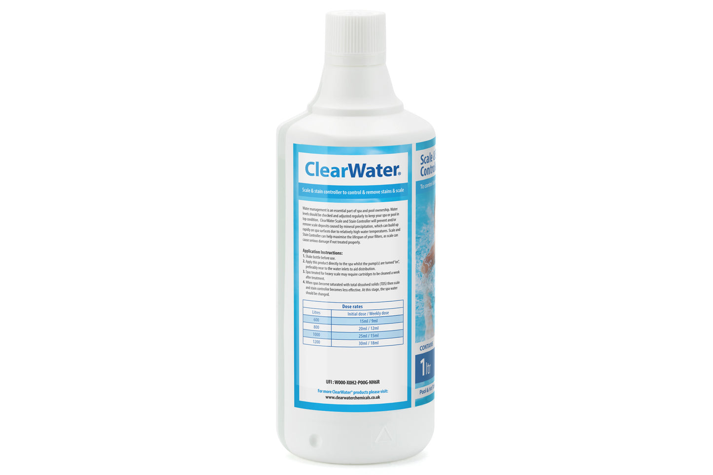 1L Clearwater Scale & Stain Controller – Hot Tub & Pool Descaler