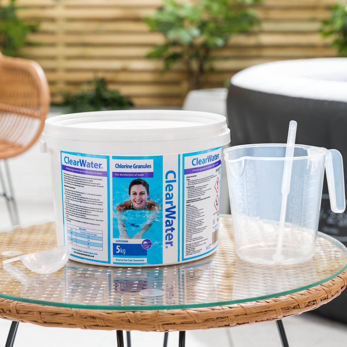 ClearWater Stabilised Chlorine Granules (5kg) – Fast-Dissolving Hot Tub & Pool Sanitiser | RW Home & Garden