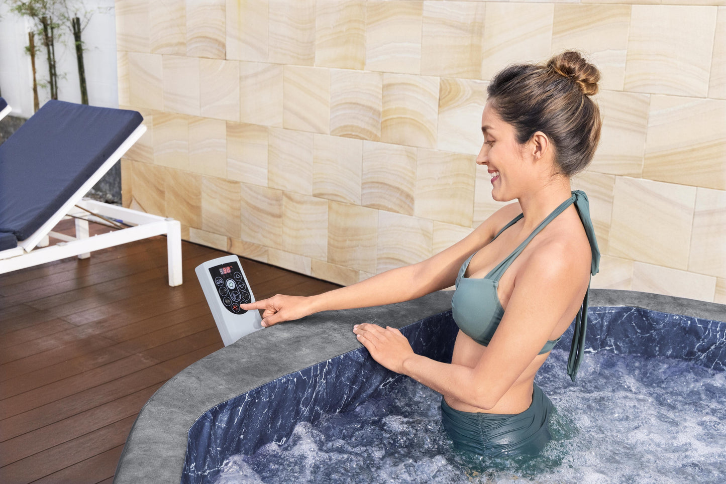 Lay-Z-Spa Carrara Foam Hot Tub (4–6 Person) – Energy Efficient ThermaCore™ Spa | RW Home & Garden