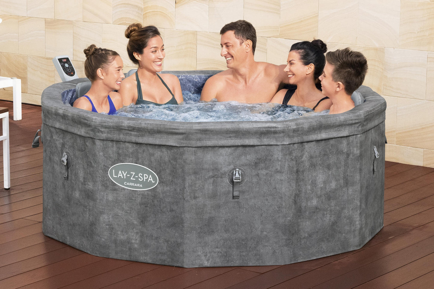 Lay-Z-Spa Carrara Foam Hot Tub (4–6 Person) – Energy Efficient ThermaCore™ Spa | RW Home & Garden