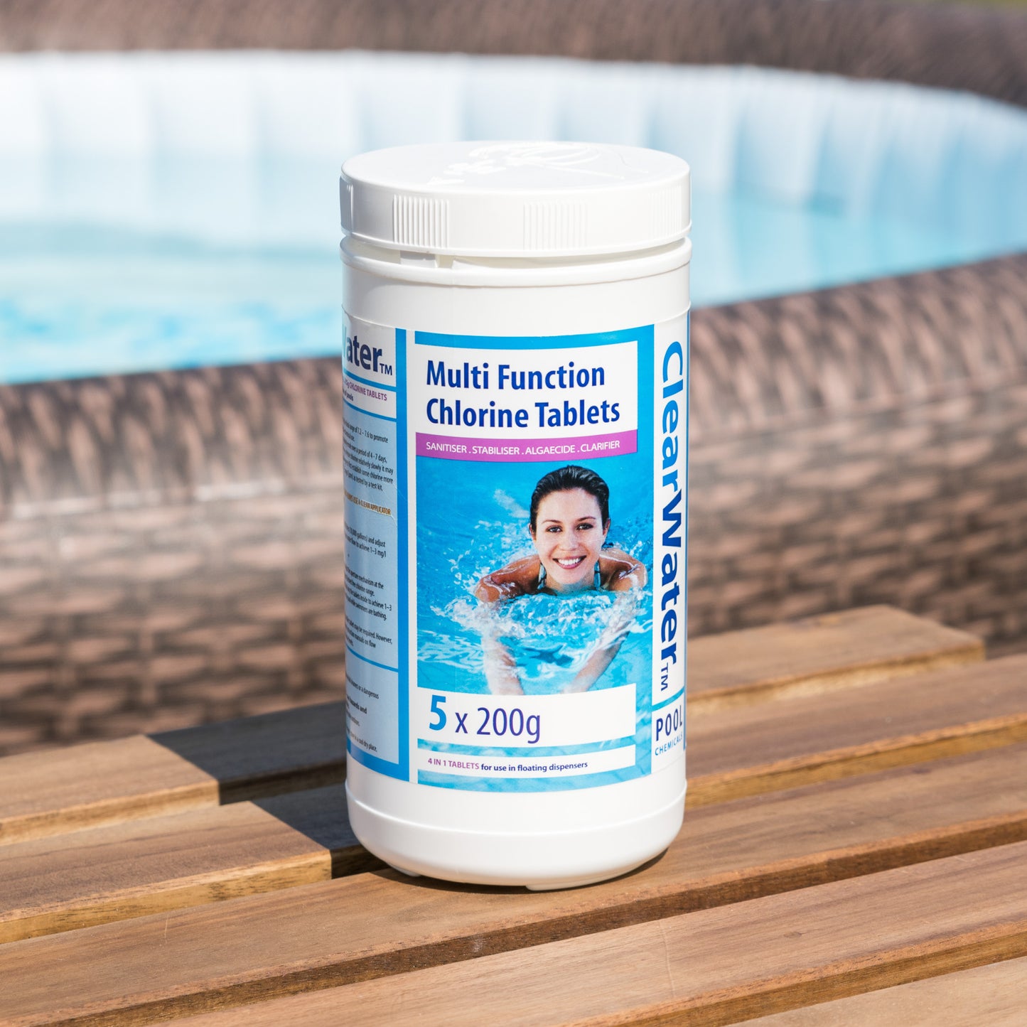 Clearwater Multifunction Chlorine Tablets – 1kg | Hot Tub & Pool Sanitiser