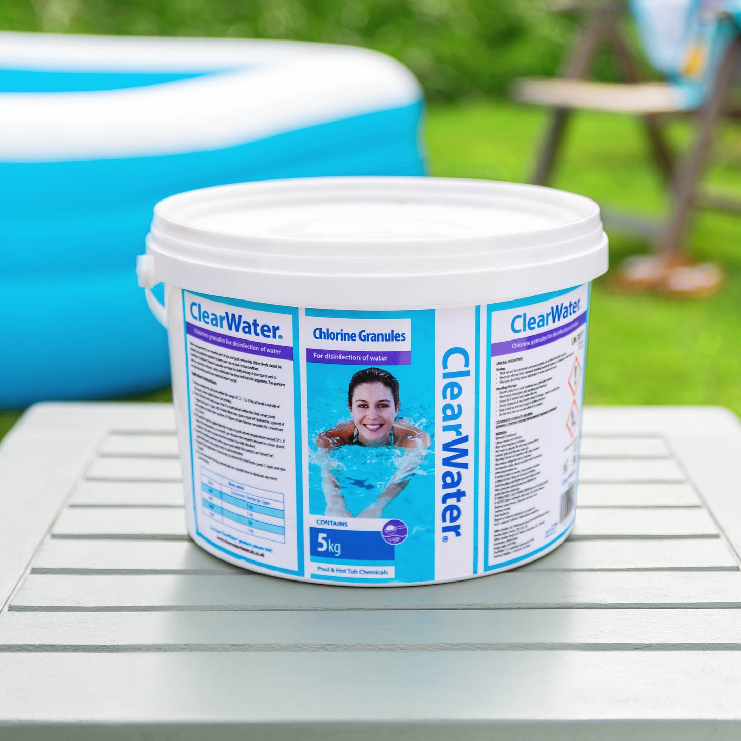 ClearWater Stabilised Chlorine Granules (5kg) – Fast-Dissolving Hot Tub & Pool Sanitiser | RW Home & Garden