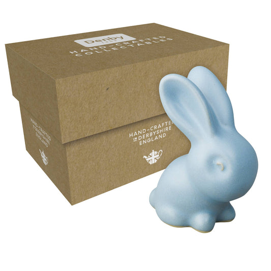 DENBY STONEWARE BLUE SMALL MARMADUKE RABBIT (BOXED) - RW Home & Garden