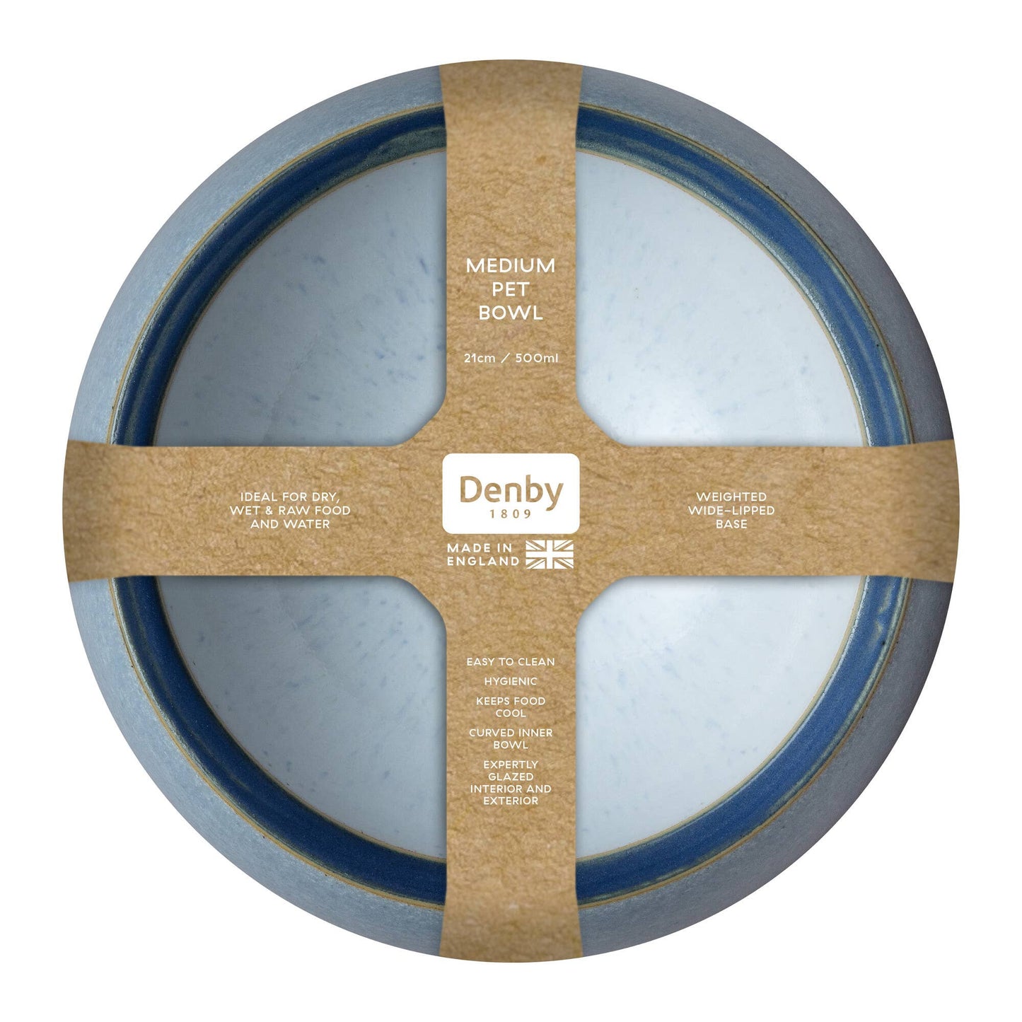 DENBY STONEWARE STUDIO GREY MEDIUM PET BOWL - RW Home & Garden