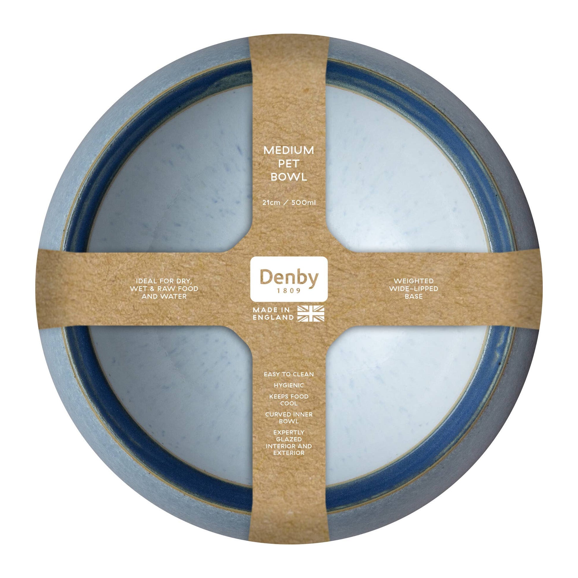 DENBY STONEWARE STUDIO GREY MEDIUM PET BOWL - RW Home & Garden