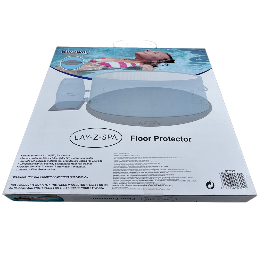 Lay-Z-Spa Hot Tub Round Floor Protector Garden Outdoor Base Mat Set 10 Piece