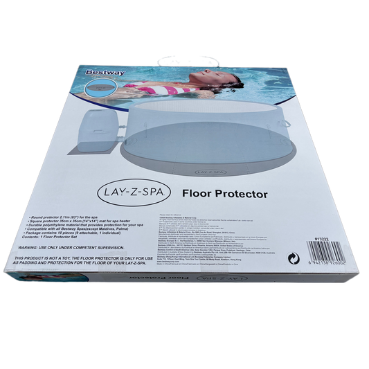 Lay-Z-Spa Hot Tub Round Floor Protector Garden Outdoor Base Mat Set 10 Piece